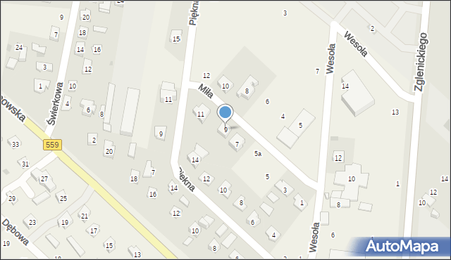 Maszewo Duże, Miła, 9, mapa Maszewo Duże