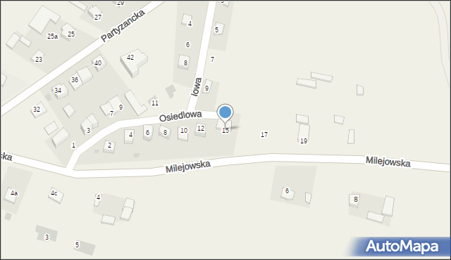 Mełgiew, Milejowska, 15, mapa Mełgiew