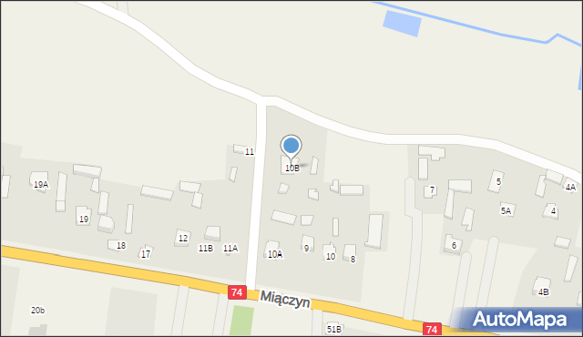 Miączyn, Miączyn, 10B, mapa Miączyn