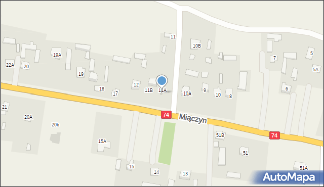Miączyn, Miączyn, 14A, mapa Miączyn