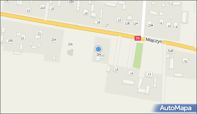 Miączyn, Miączyn, 16, mapa Miączyn