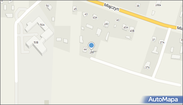 Miączyn, Miączyn, 166, mapa Miączyn
