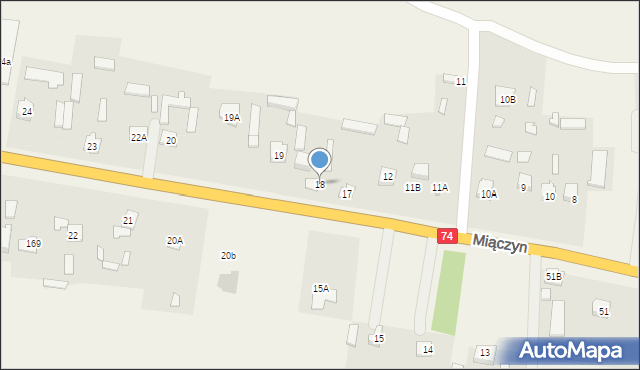 Miączyn, Miączyn, 18, mapa Miączyn