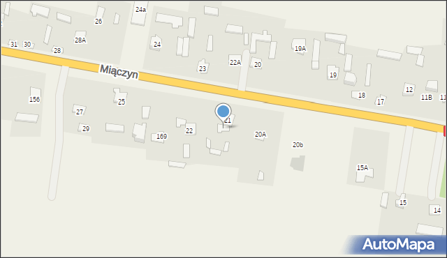 Miączyn, Miączyn, 21A, mapa Miączyn