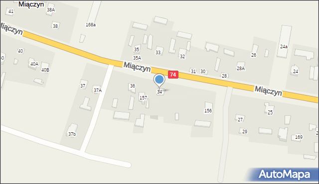 Miączyn, Miączyn, 34, mapa Miączyn