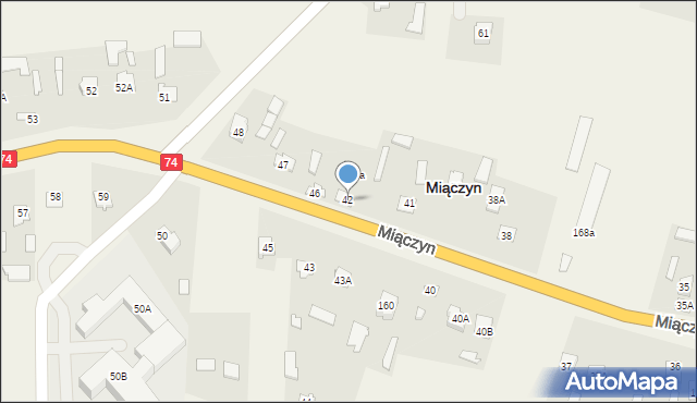 Miączyn, Miączyn, 42, mapa Miączyn