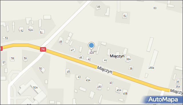 Miączyn, Miączyn, 42a, mapa Miączyn