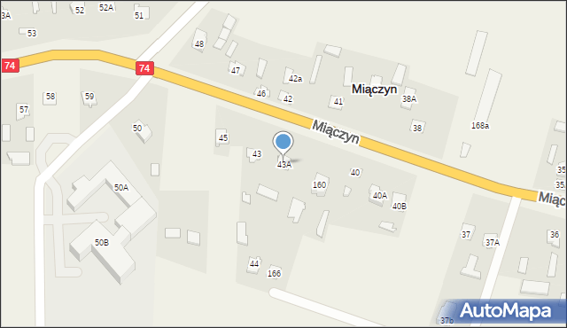 Miączyn, Miączyn, 43A, mapa Miączyn