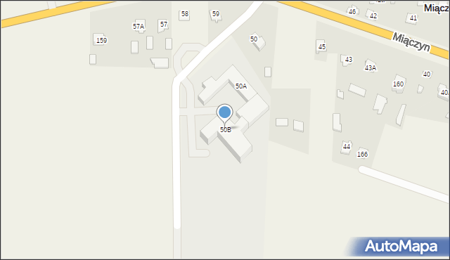 Miączyn, Miączyn, 50B, mapa Miączyn