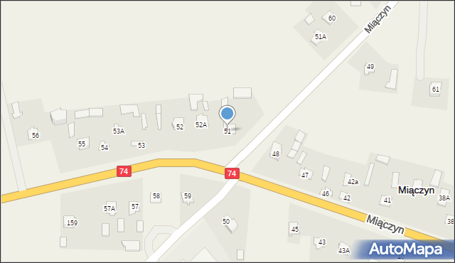 Miączyn, Miączyn, 51, mapa Miączyn
