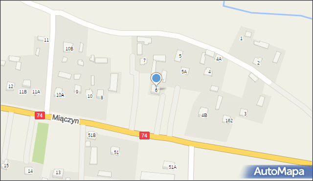 Miączyn, Miączyn, 6, mapa Miączyn
