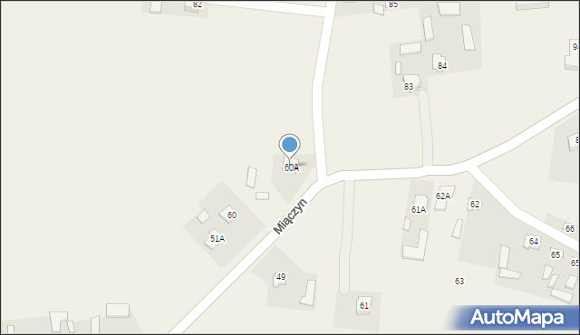 Miączyn, Miączyn, 60A, mapa Miączyn