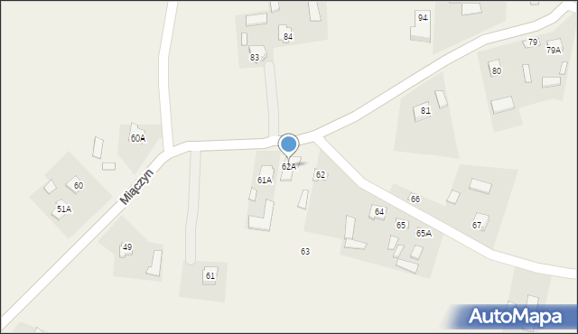 Miączyn, Miączyn, 62A, mapa Miączyn