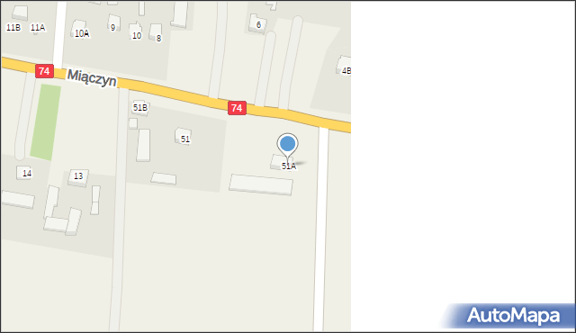 Miączyn-Kolonia, Miączyn-Kolonia, 51A, mapa Miączyn-Kolonia
