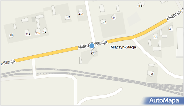 Miączyn-Stacja, Miączyn-Stacja, 26, mapa Miączyn-Stacja