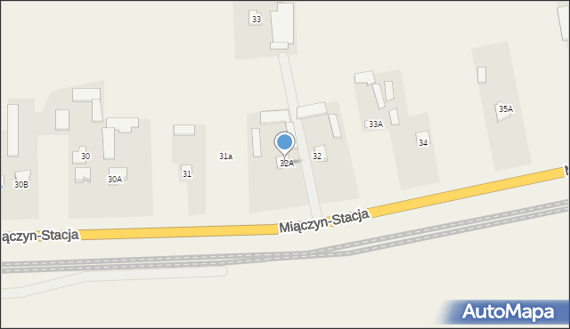 Miączyn-Stacja, Miączyn-Stacja, 32A, mapa Miączyn-Stacja