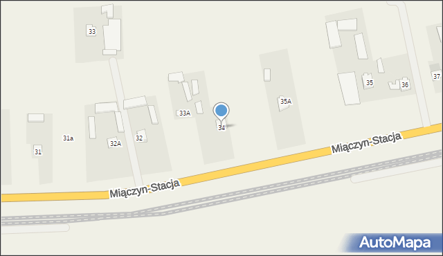 Miączyn-Stacja, Miączyn-Stacja, 34, mapa Miączyn-Stacja