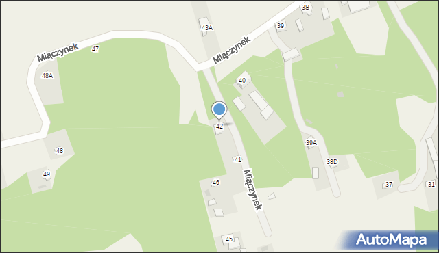 Miączynek, Miączynek, 42, mapa Miączynek