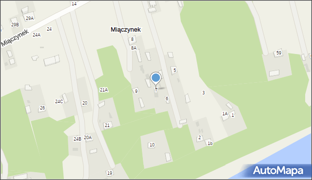 Miączynek, Miączynek, 7, mapa Miączynek