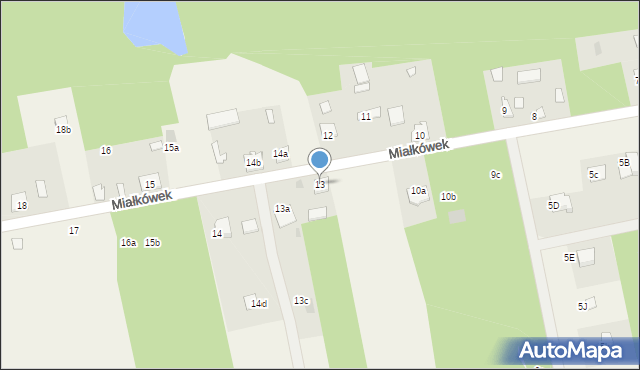 Miałkówek, Miałkówek, 13, mapa Miałkówek