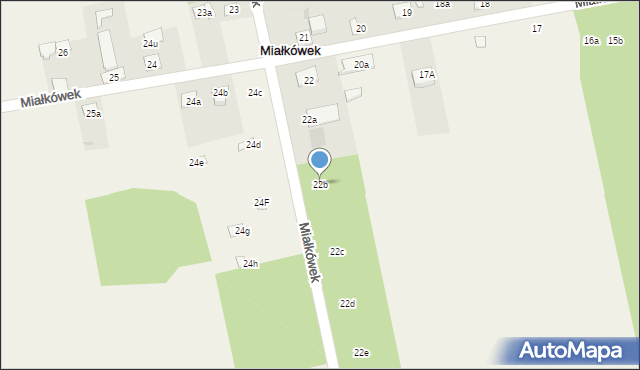 Miałkówek, Miałkówek, 22b, mapa Miałkówek