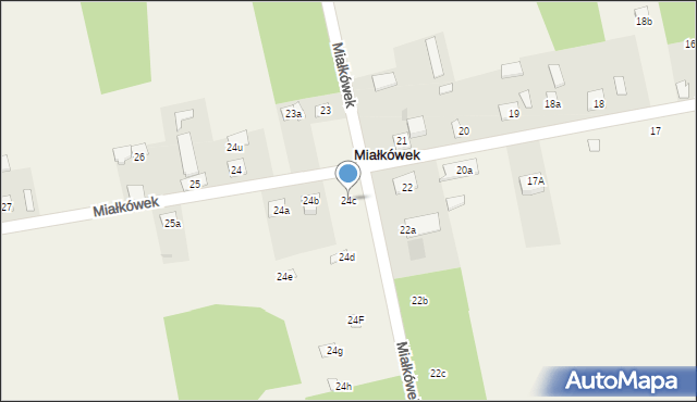 Miałkówek, Miałkówek, 24c, mapa Miałkówek