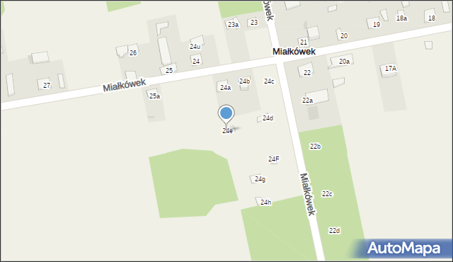 Miałkówek, Miałkówek, 24e, mapa Miałkówek