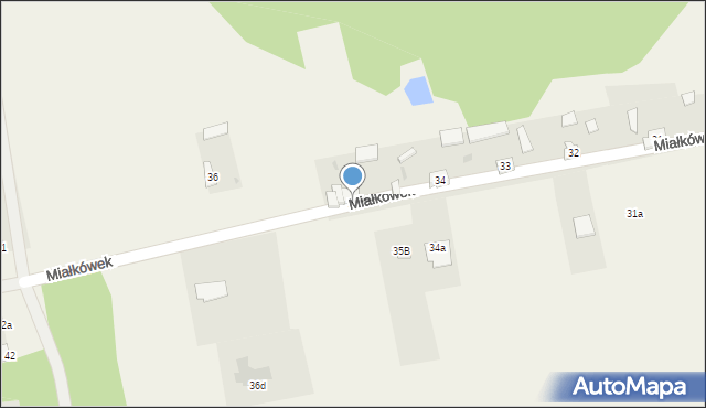 Miałkówek, Miałkówek, 35, mapa Miałkówek