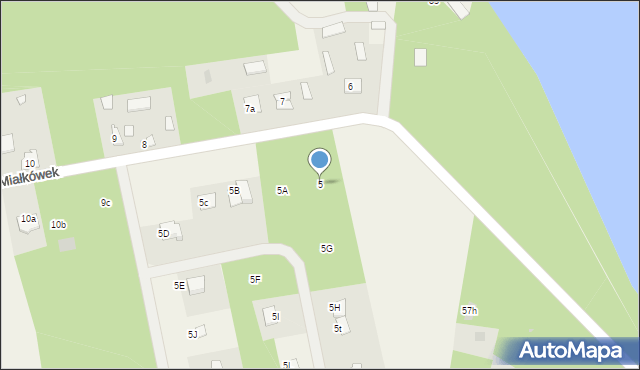 Miałkówek, Miałkówek, 5, mapa Miałkówek