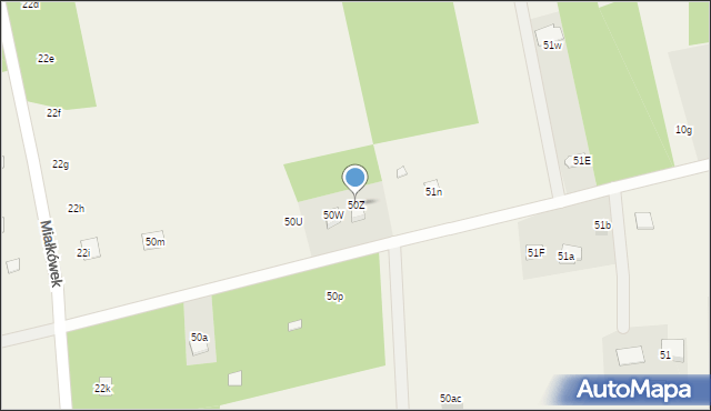 Miałkówek, Miałkówek, 50Z, mapa Miałkówek