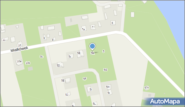 Miałkówek, Miałkówek, 5A, mapa Miałkówek