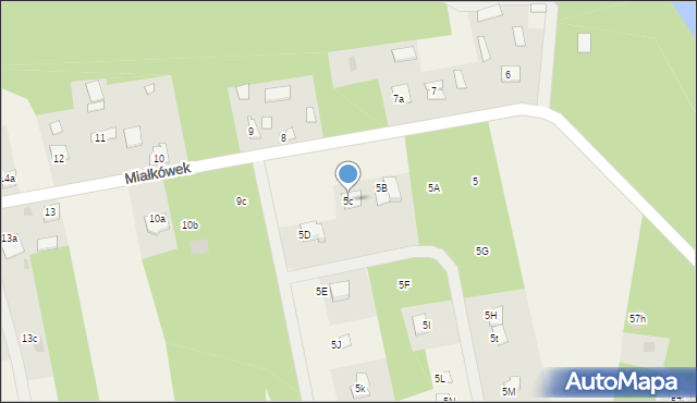 Miałkówek, Miałkówek, 5c, mapa Miałkówek