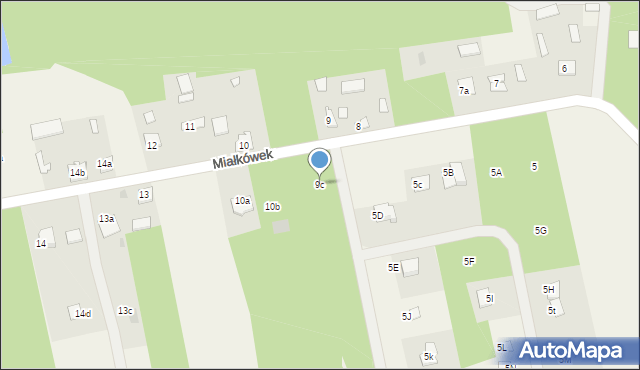 Miałkówek, Miałkówek, 9c, mapa Miałkówek
