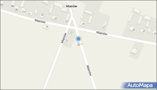 Mianów, Mianów, 23, mapa Mianów