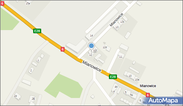 Mianowice, Mianowice, 12a, mapa Mianowice
