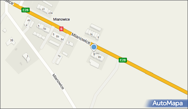 Mianowice, Mianowice, 8, mapa Mianowice