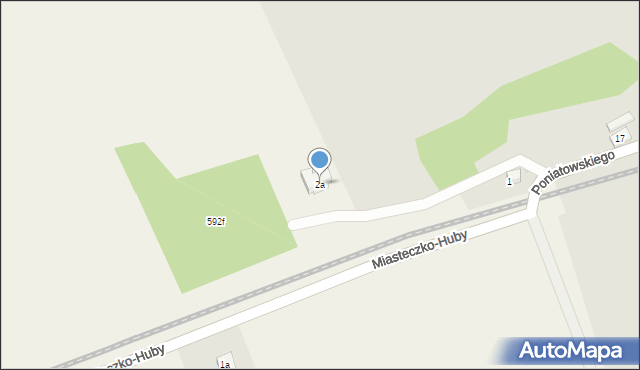 Miasteczko-Huby, Miasteczko-Huby, 2a, mapa Miasteczko-Huby