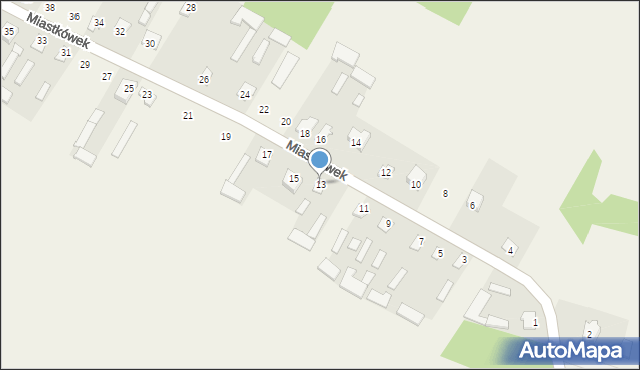 Miastkówek, Miastkówek, 13, mapa Miastkówek