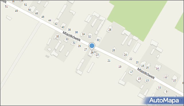 Miastkówek, Miastkówek, 25, mapa Miastkówek