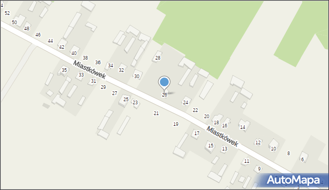 Miastkówek, Miastkówek, 26, mapa Miastkówek