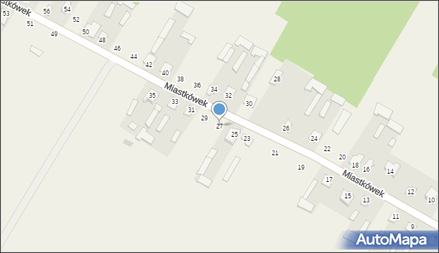 Miastkówek, Miastkówek, 27, mapa Miastkówek