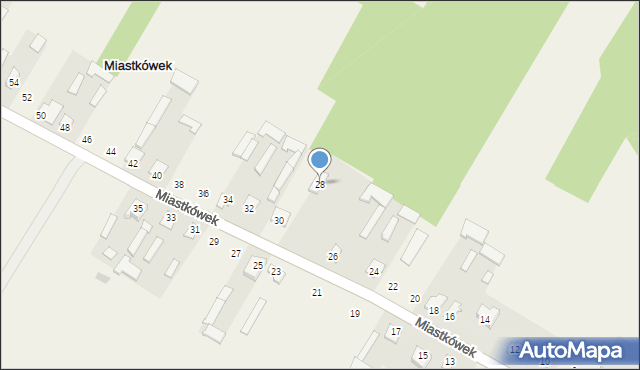 Miastkówek, Miastkówek, 28, mapa Miastkówek