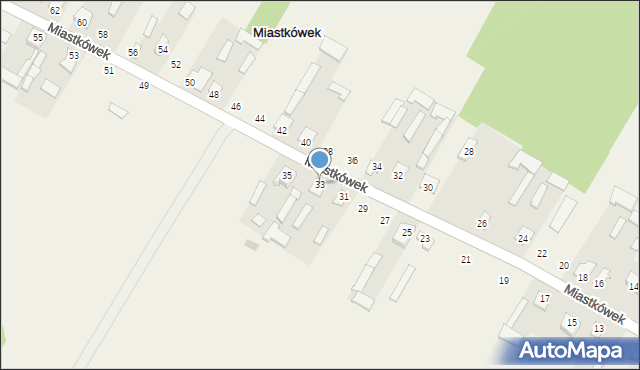 Miastkówek, Miastkówek, 33, mapa Miastkówek