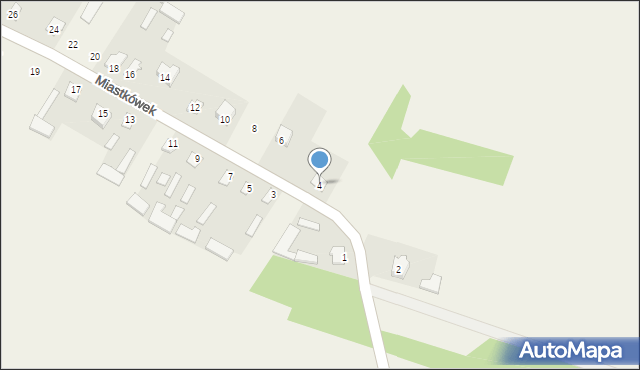 Miastkówek, Miastkówek, 4, mapa Miastkówek