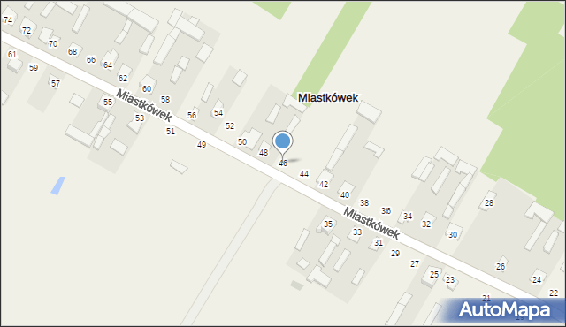Miastkówek, Miastkówek, 46, mapa Miastkówek
