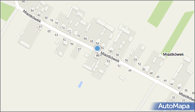 Miastkówek, Miastkówek, 55, mapa Miastkówek