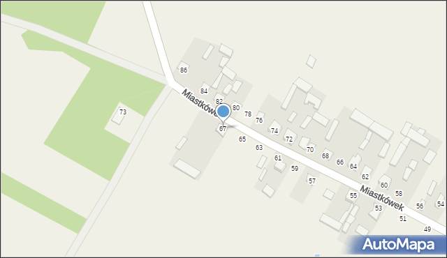 Miastkówek, Miastkówek, 67, mapa Miastkówek