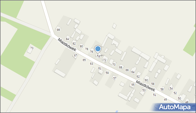 Miastkówek, Miastkówek, 74, mapa Miastkówek
