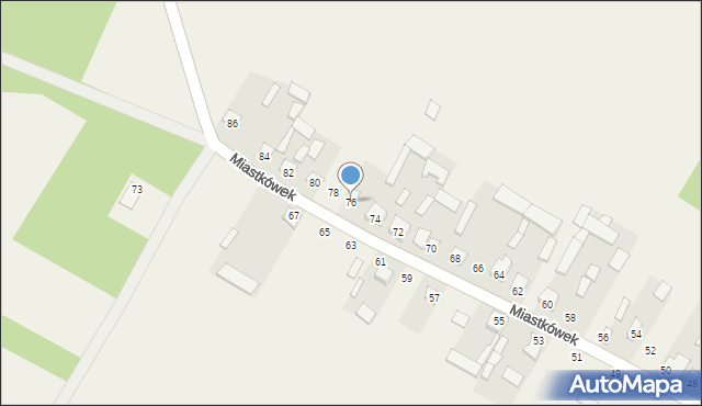 Miastkówek, Miastkówek, 76, mapa Miastkówek
