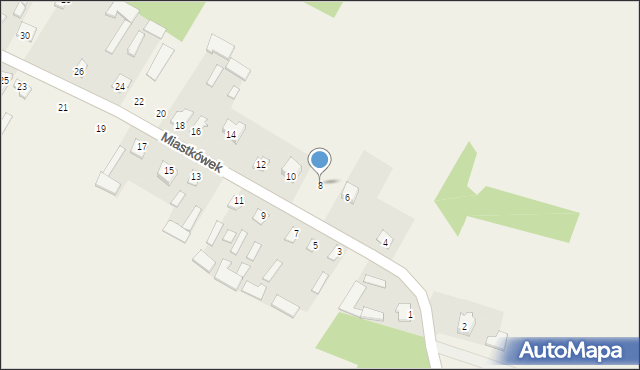 Miastkówek, Miastkówek, 8, mapa Miastkówek